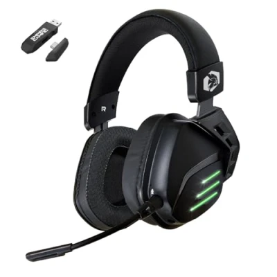 Image de EMPIRE Gaming Nouveau 2025 EH20 Casque sans Fil Bluetooth WiFi 2.4 GHz Filaire avec Microphone Détachable PC / PS5 PS4 Mac/Switch Son Stéréo Surround 7.1 Mousse de Mémoire