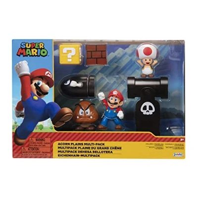 Image de Disney Super Mario Coffret Diorama Classique, 3 Figurines &amp; 2 Accessoires