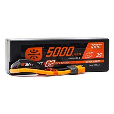 Image de Spektrum Coque Rigide 5000 mAh 3S 11,1 V Smart G2 LiPo 100C IC3, SPMX53S100H3, Multicolore