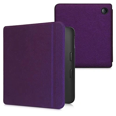Image de kwmobile Étui Compatible avec Kobo Libra 2 Coque à Rabat magnétique Tablette eReader Similicuir Violet