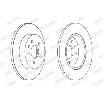 Image de FERODO PREMIER DDF1423C Disque de frein 288 12 5 plein revêtu avec vis/boulons AUDI: A4 B7 Avant, B6/B7 Cabriolet, Berline, SEAT: Exeo ST