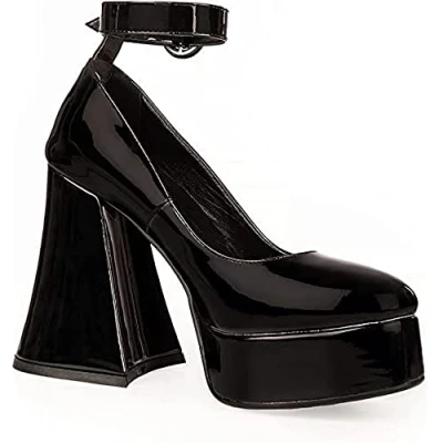 Image de LAMODA Femme Build Me Up Chaussures de Court, Black PU, 41 EU