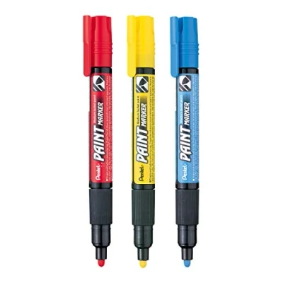Image de Pentel MMP20 marqueur peinture 3 pcs (rouge, jaune, bleu clair)