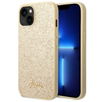 Image de Guess Paillettes Flakes Compatible avec iPhone 14 Plus Or, Noir
