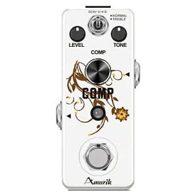 Image de Amuzik Compressor Guitar Effect Pedal Analog Compression Ultimate Comp Pedals for Electric Ture Bypass
