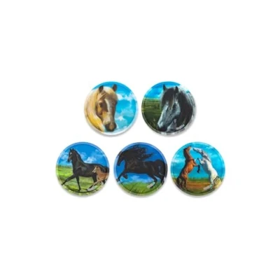 Image de ergobag Lot de 5 fermetures Velcro, Chevaux Multicolore, Taille unique, Fermeture Velcro rechange