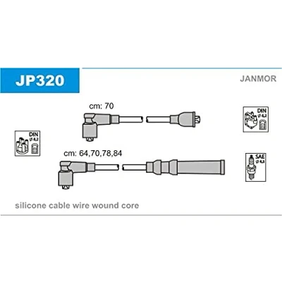 Image de JANMOR JP320 Jeu De Fils d&#039;Allumage MAZDA: MX 3, 323 III 3/5 portes