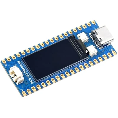Image de Waveshare RP2040 MCU Carte avec Header, Intégré 0,96 Pouce écran LCD et Raspberry Pi Puce, Processeur de Bras Double cœur, Support MicroPython, C/C++