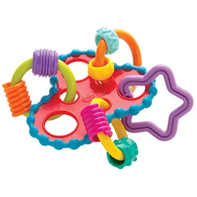 Image de Playgro Hochet Rond Point, Jouet pour Bébé, Dès 3 Mois, Sans BPA, Multicolore, 40221