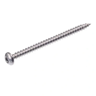 Image de SECCARO Lot de 75 vis à bois tête bombée 6 x 80 mm en acier inoxydable V2A VA A2 avec filetage complet, TX/six pans creux
