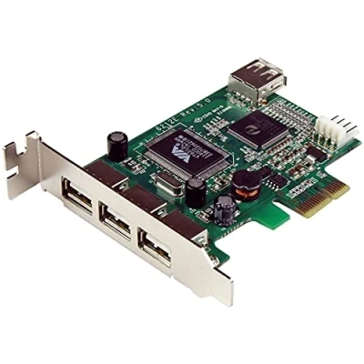 Image de StarTech.com Carte contrôleur PCIe à 4 ports USB 2.0 3x A externe 1x interne (PEXUSB4DP)