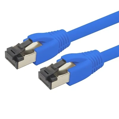 Image de 1aTTack.de Câble réseau Cat8 Cat 8 Bleu 1,5 m 1 Cat.8 Lan 2000 MHz 40 Gbit s 40GBase T Poe+ patch Ethernet LSZH x