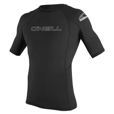 Image de ONEILL WETSUITS Basic Skins S/S Crew Rash Guard Shirt Homme, Noir, XS