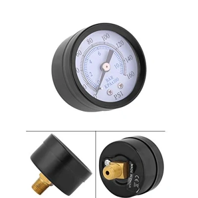 Image de Manomètre, 1/8 &quot;NPT manomètre Mini pour carburant air eau 0 160 psi/0 10 bar pouce filetage NPT