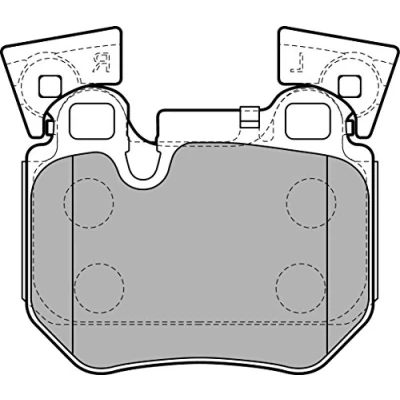 Image de DELPHI LP2121 Jeu de plaquettes frein préparé pour indicateur d&#039;usure avec tôle anti bruit sans accessoires BMW: 1 Coupe, Cabriolet, 3 Berline
