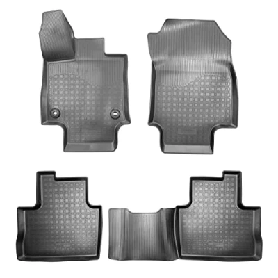 Image de Recambo Tapis de sol en caoutchouc 3D compatible avec Toyota RAV4 V XA50 à partir 2019 &gt; voiture Ajustement parfait bordure Noir