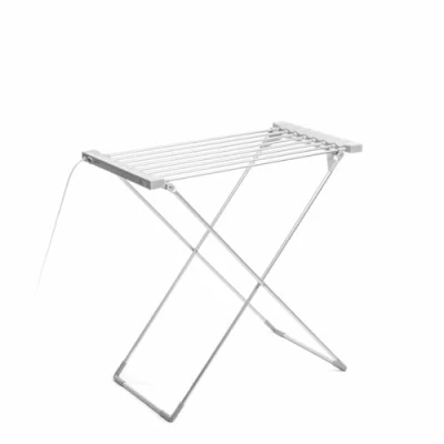 Image de InnovaGoods Étendoir à Linge Électrique Pliable Dryak, 8 Barres Chauffantes 120W pour Séchage Rapide, Conception en X Légère et Stable, Peu Encombrant, Gris, Unique, Aluminium