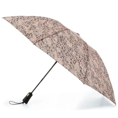Image de Totes InBrella Parapluie pliable avec technologie de fermeture automatique, protection améliorée contre les intempéries, coupe vent et design compact pour voyages, pois multiples, taille unique