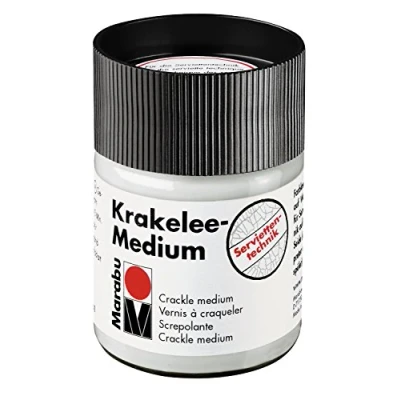 Image de Marabu Medium Krakelee incolore à Base d&#039;eau, 50 ML de Verre, pour la Technique du Vernis déchirer, Convient Nombreux matériaux, 11400005840