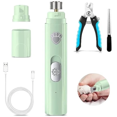 Image de Czemo Professionnel Lime a Ongle Electrique Chien, Rechargeable à Ongles pour Chien Portable Silencieux, 2 Vitesses, Soins des Griffes Chiens et Chats de Petite Moyenne Taille