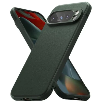 Image de Ringke Coque Compatible avec Google Pixel 9 Pro [Onyx] Antichoc Protection Antidérapant Flexible Ultra Fine TPU Souple Bumper Durable Étui pour Case Accessoires Dark Green