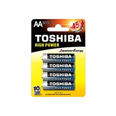 Image de TOSHIBA LR6GCP BP 4 Pile DOMÃ‰STIQUE BATERÍA d&#039;un Usage AA ALCALINE Pack