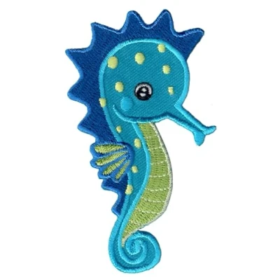 Image de PatchMommy Patch Écusson Brodé Thermocollant en Forme de Hippocampe Pièce Brodée à Coudre ou Coller au fer Repasser pour Enfant et Bébé
