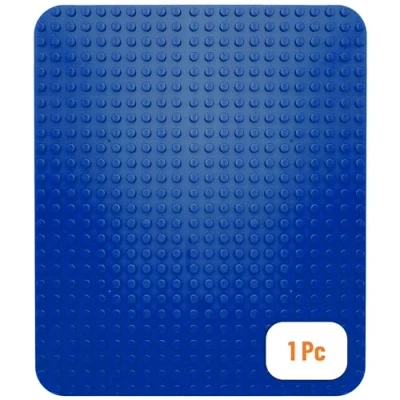 Image de Strictly Briks Plaque de Base qualité pour Grosses Briques/avec Gros tenons Compatible avec Les Plus Grandes Marques 38,1 x 26,6 cm Bleu