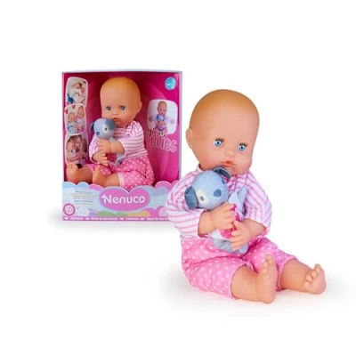 Image de Nenuco Mimoson Poupée bébé très affectueuse et Adore câliner, Corps Doux de 42 cm, mécanisme câlin, Peluche en Forme Chiot pyjamite Rose, Enfants à partir 3 Ans
