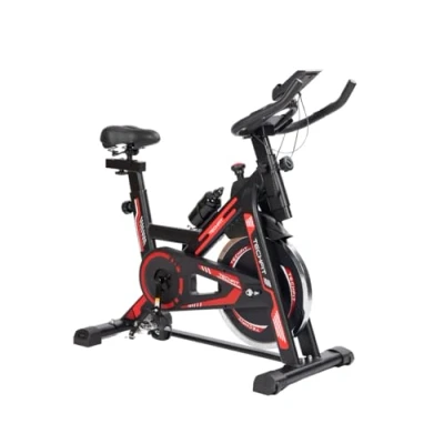 Image de TechFit SBK1500 Vélo d&#039;appartement stationnaire d&#039;intérieur avec volant d&#039;inertie de 13 kg, équipement d&#039;exercice pour les entraînements à domicile, support iPad