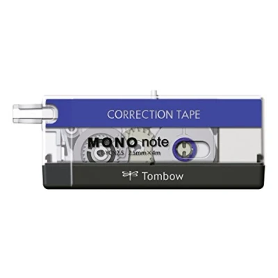 Image de TOMBOW Lot de 3 Rollers Correcteur finition MONO note bleu/transparent/noir 2,5 mm x 4 m