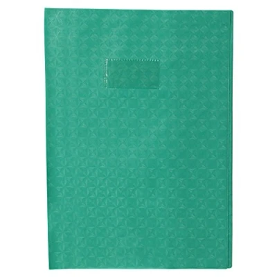 Image de Calligraphe 72215AMZC Un Protège Cahier Grain Losange Vert A4 21x29,7 cm 18/100ème avec Porte Étiquette PVC Opaque