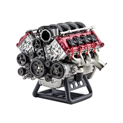 Image de Lumivive Mini v8 modèle de moteur fonctionnel, MAD RC Simulation dynamique IC DIY montage pour AX90104 SCX10Ⅱ Capra VS4 10 Pro/Ultra voiture Version kit