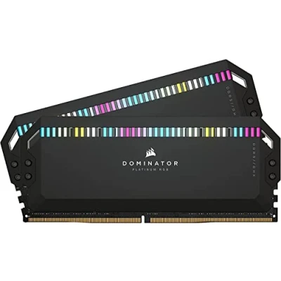 Image de CORSAIR DOMINATOR PLATINUM RGB DDR5 RAM 64Go (2x32Go) 6600MHz CL32 Intel XMP Compatible iCUE Mémoire d&#039;Ordinateur Noir (CMT64GX5M2B6600C32)