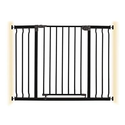 Image de Dreambaby Barrière de sécurité Liberty Xtra large Barrières à pression Convient aux ouvertures 99 105.5 cm 76 haut avec fonction Smart Stay Open Noir Modèle F920