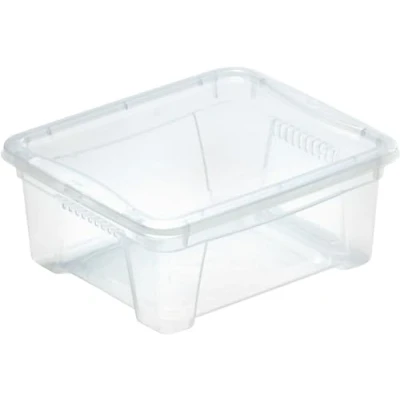 Image de M Home Boîte de Rangement Plastique Transparent avec Aérations + Couvercle 21 x 17,5 9,5 cm / 1,9 L SPACE BOX PLS611