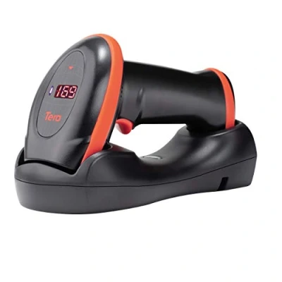 Image de Tera Série Pro Barcode Scanner Capteur d&#039;image Haute Performance pour de Codes Barres Code QR 2D 1D sans Fil 2,4 GHz avec câble USB Station Charge, HW0008
