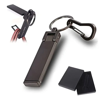 Image de MEIRRAI Porte Sac à Main Table, Accroche a pour Support Smartphone Stable, en Métal Table ou Bureau, Noir Mat