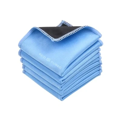 Image de Eco Fused Chiffons de Nettoyage en Microfibre Paquet 5 Double Face et Daim pour Smartphones, téléviseurs LCD, Tablet, écrans Ordinateurs, d&#039;appareils Photo