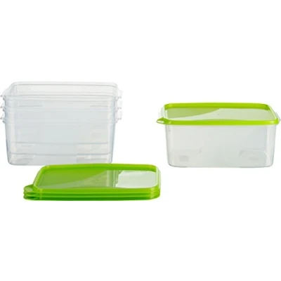 Image de MiraHome boîte fraîcheur récipient congélation 2,75l rectangulaire Haut Lot de 4 Vert
