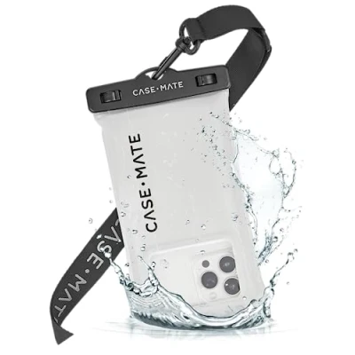 Image de CASE MATE Pochette de téléphone étanche IP68 [Compatible avec écran Tactile] Étui Flottant lanière en bandoulière pour iPhone 14 Pro Max/13 Max/12 Max/11/S22