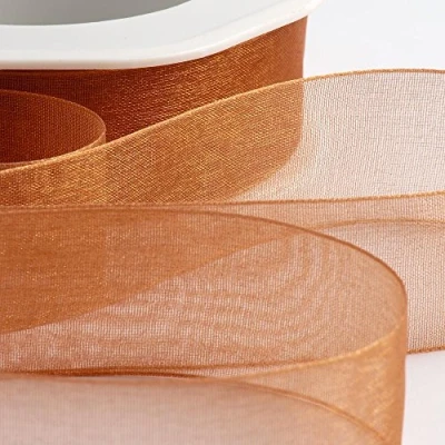 Image de Italian Options Ruban en mousseline d&#039;organza, 15 mm x 20 m, Abricot Spice