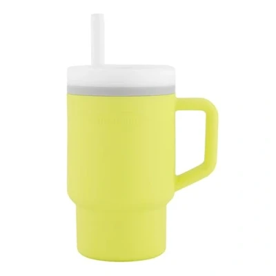 Image de Infantino Ma Première Tasse Adorable 255ml avec Paille Antifuite et Poignée Adaptée aux Tout Petits, Favorise l&#039;Hydratation, Facile à Nettoyer, Citrus