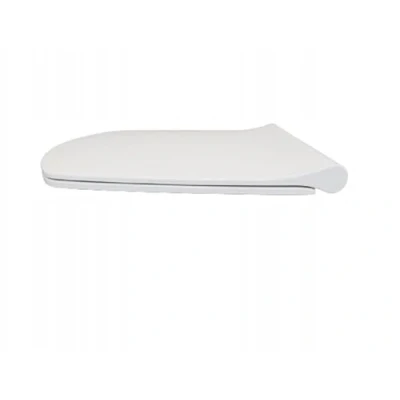 Image de Abattant WC compatible avec Cersanit Carina Slim, système d&#039;abaissement automatique, en Duroplast antibactérien, fonction Quick Release