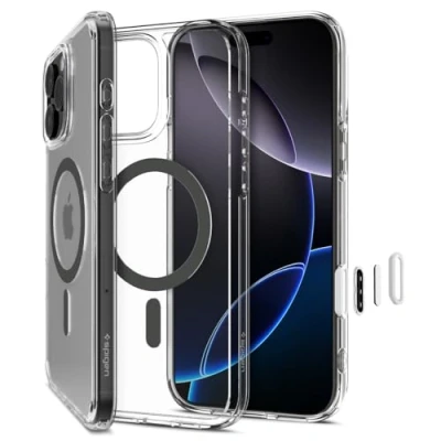 Image de Spigen Coque pour iPhone 16 Pro, Ultra Hybrid T MagFit, [Bouton Camera Control] 6,3 Pouces Graphite