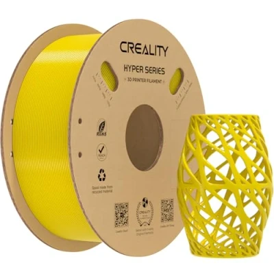Image de Creality Hyper PETG Filament 1,75 mm pour K1 Max, d&#039;imprimante 3D Conçu une Vitesse élevée de 30 à 600 mm/s, 1 kg (2,2 lb)/Bobine Filament, Précision Dimensionnelle ±0,03mm, Jaune