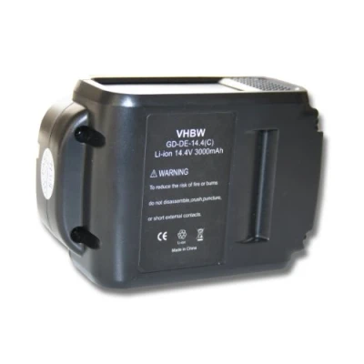 Image de vhbw Batterie Remplacement pour Dewalt DCB142 XJ, DCB142, DCB141, DCB140 DCB140, DCB 141 XJ Outil électrique (3000 mAh, Li ION, 14,4 V)
