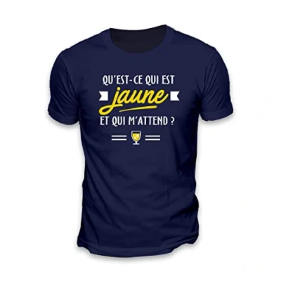 Image de STC T Shirt Pastaga Qu&#039;est ce Qui est Jaune et m&#039;attend ? Taille L
