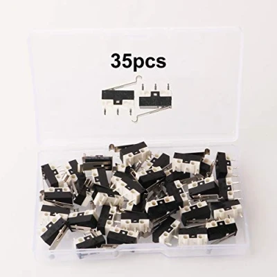 Image de GTIWUNG Lot de 35 Micro Switch, Interrupteurs avec Levier à Longue Charnière Type R AC 1 A 125 V 3 Broches Limite SPDT pour Arduino