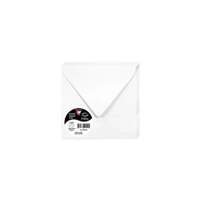 Image de Clairefontaine 12016C Paquet de 20 Enveloppes Gommées Format Carré 12x12cm 120g/m² Coloris Blanc Invitation Evènements et Correspondance Gamme Pollen Papier Premium Lisse